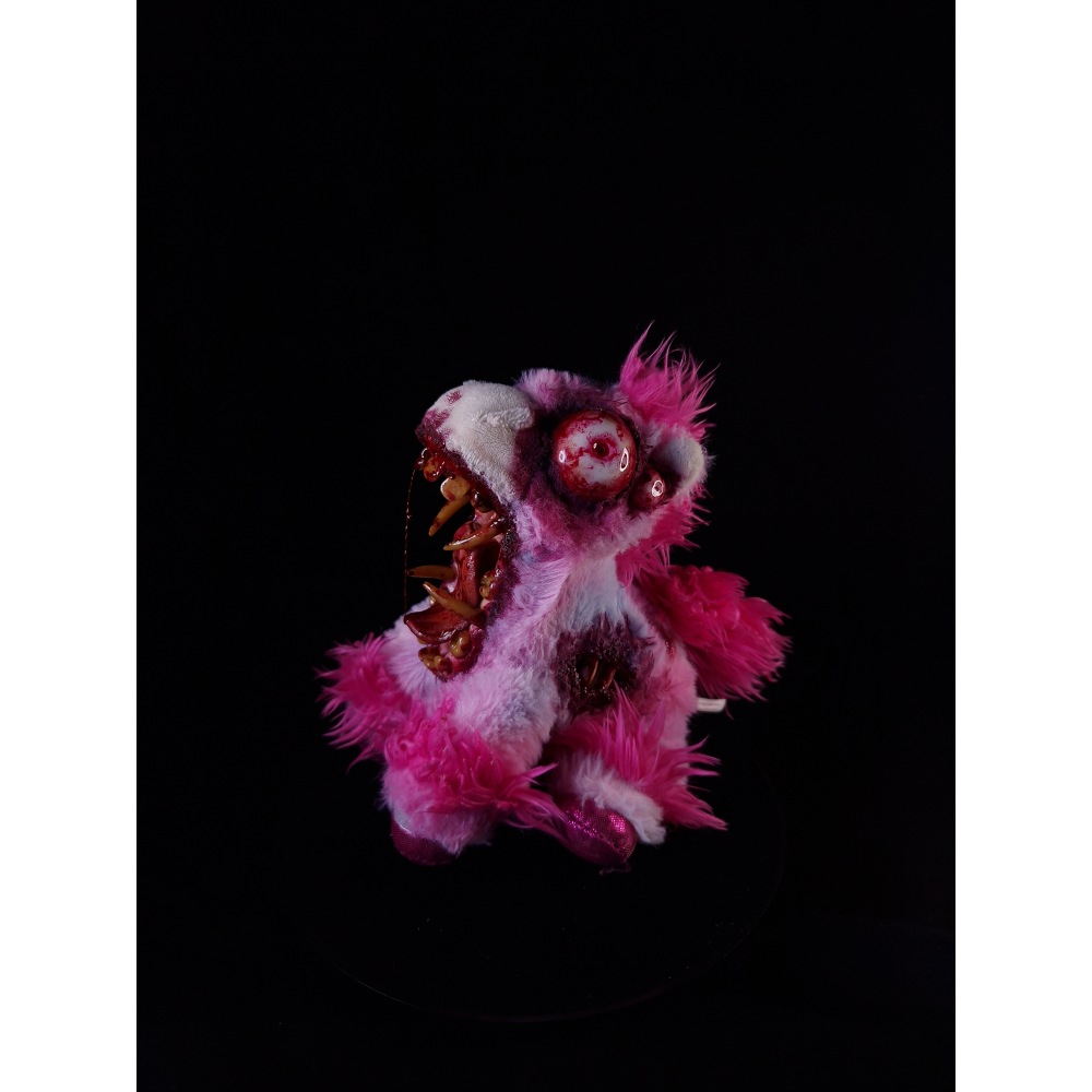 Saritasangerart - Pink unicorn horror dreadly Pluche knuffel - Roze